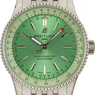 Breitling Navitimer A17395361L1A1 35mm Stainless steel Green