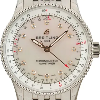 Breitling Navitimer A17395211A1A1 35mm Stainless steel White