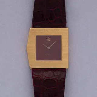 Rolex Cellini King Midas 4017 27.5mm Yellow gold Burgundy