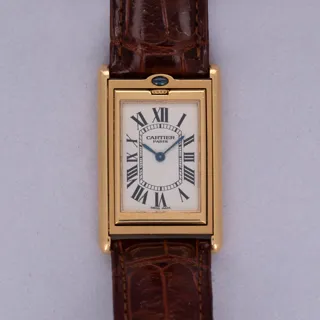 Cartier Tank Basculante 2391 36mm Yellow gold Silver