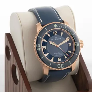 Blancpain Fifty Fathoms 5015-3603C-63B Red gold Blue