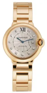 Cartier Ballon Bleu 36.5mm Rose gold Silver