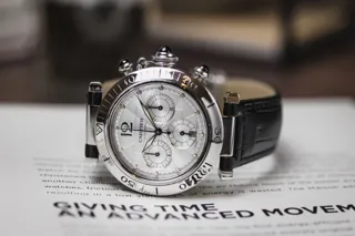 Cartier Pasha Chronograph 2113 38mm Stainless steel Silver