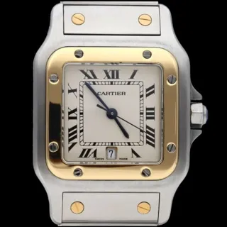 Cartier Santos 187901 Yellow Gold$Steel Beige