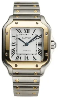 Cartier Santos 35mm Yellow gold and Stainless steel Silver