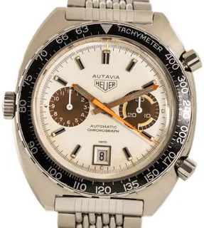 Heuer Autavia 1163 Stainless steel White