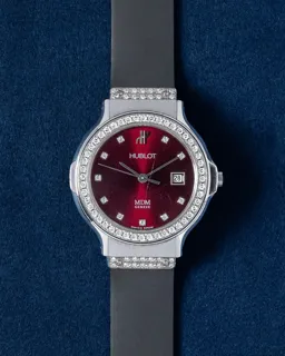 Hublot MDM 13911.5.054 28mm Stainless steel Burgundy