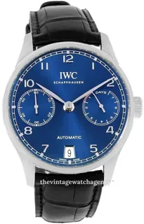 IWC Portugieser IW500710 42.5mm Stainless steel Blue