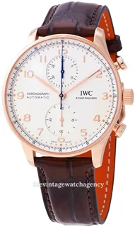 IWC Portuguese Chronograph IW371611 Yellow gold Silver