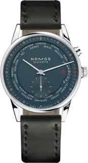 NOMOS Zürich Weltzeit 807 Stainless steel Blue