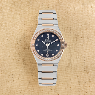 Omega Constellation O13125292053002 Rose gold and Stainless steel Blue