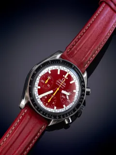 Omega Speedmaster Stainless steel Red and White