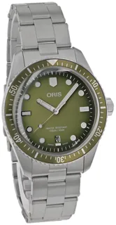 Oris Divers 01 733 7707 4057-07 8 20 18 Stainless steel Green