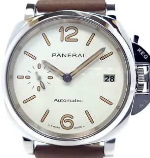 Panerai Luminor Due PAM 01043 38mm Stainless steel White