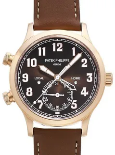 Patek Philippe Calatrava Pilot Travel Time 5524R-001 42mm Rose gold Brown