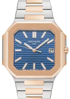 Patek Philippe Cubitus 5821/1AR-001 45mm Stainless steel$18kt rose gold Blue