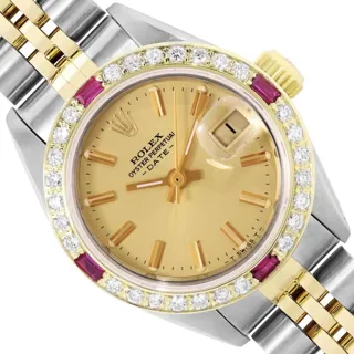 Rolex Oyster Perpetual Date 26mm Stainless steel and 14k yellow gold Champagne