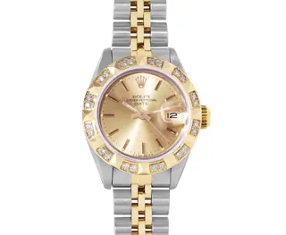 Rolex Date Stainless steel and 18k yellow gold Champagne