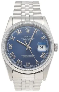 Rolex Datejust 36 16220 Stainless steel blue