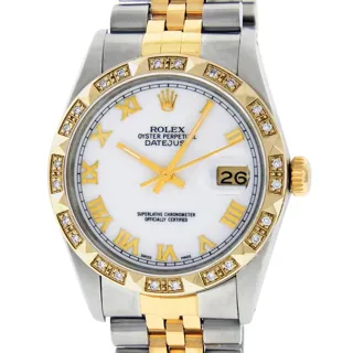 Rolex Datejust Yellow gold and Stainless steel White