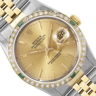 Rolex Datejust Stainless steel and 18k yellow gold Champagne