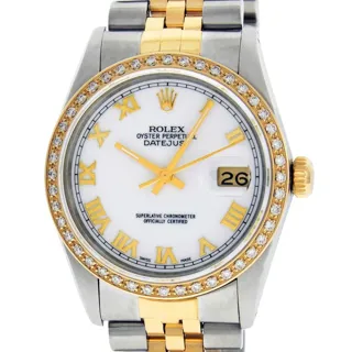 Rolex Datejust Stainless steel and 14k yellow gold White