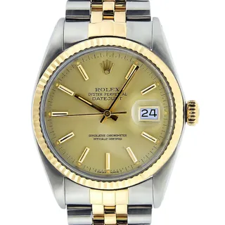 Rolex Datejust Stainless steel and 14k yellow gold Champagne