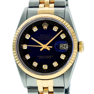 Rolex Datejust 36mm Yellow gold and Stainless steel Blue