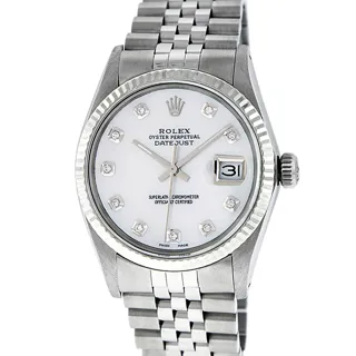 Rolex Datejust 36mm Stainless steel White