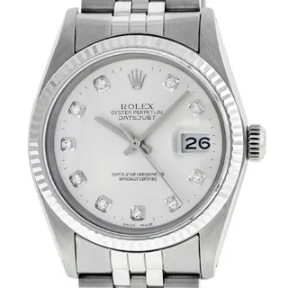 Rolex Datejust Stainless steel and 14k white gold Silver