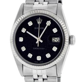 Rolex Datejust White gold and Stainless steel Black