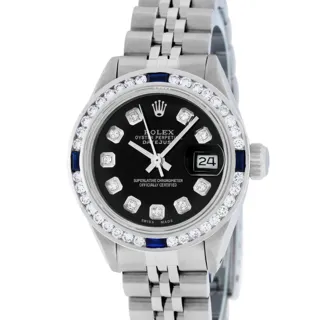 Rolex Datejust Stainless steel and 18k white gold Black