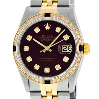 Rolex Datejust Stainless steel and 18k yellow gold Burgundy