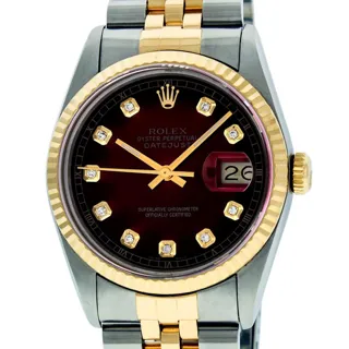 Rolex Datejust Yellow gold and Stainless steel Red