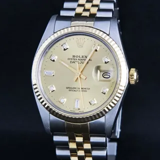 Rolex Datejust Yellow gold and Stainless steel Champagne