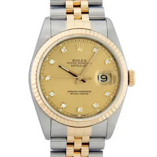 Rolex Datejust Stainless steel and 14k yellow gold Champagne