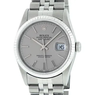 Rolex Datejust Stainless steel and 14k white gold Gray