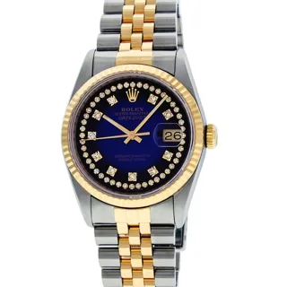 Rolex Datejust Yellow gold and Stainless steel Blue