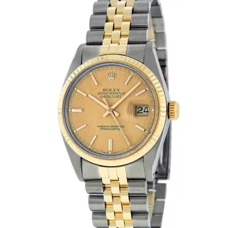 Rolex Datejust Stainless steel and 14k yellow gold Champagne