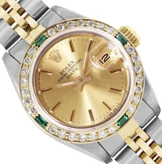 Rolex Oyster Perpetual Date Stainless steel and 14k yellow gold Champagne