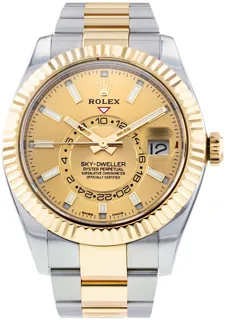 Rolex Sky-Dweller 326933 Yellow gold and Stainless steel Champagne