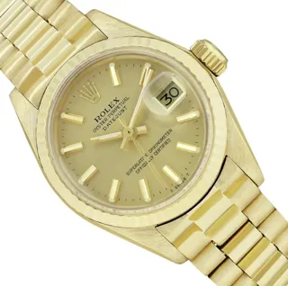 Rolex Datejust 18k yellow gold Champagne