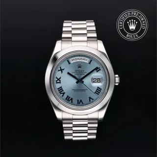 Rolex Day-Date II 218206-0043 Platinum Blue