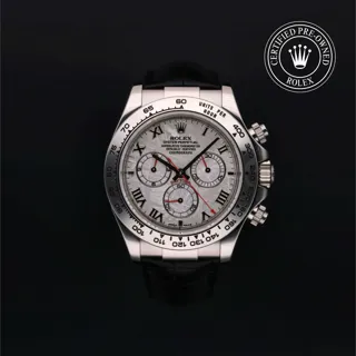 Rolex Daytona 116519-0195 White gold Silver