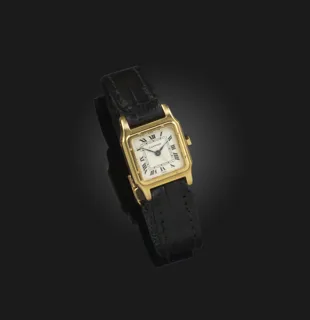 Cartier Santos Dumont 78098 20mm Yellow gold White