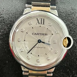 Cartier Ballon Bleu 36.5mm Rose Gold$Steel Silver