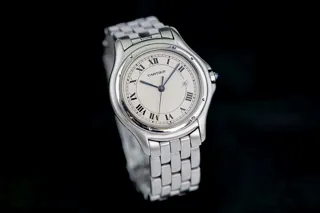 Cartier Cougar 987904 33mm Stahl Weiß