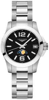 Longines Conquest L3.380.4.58.6 Stainless steel Black