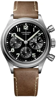 Longines Heritage L2.816.4.53.2 Stainless steel Black