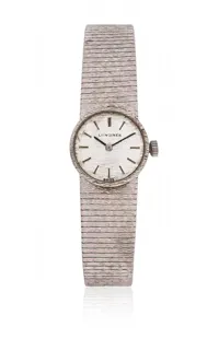 Longines 19mm 9ct white gold Silver